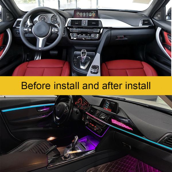 CF Smart RGB Ambient Light System for BMW F30 F32 F33 F36 - Vehicle-Specific Design with 12V DC Seven Piece Set