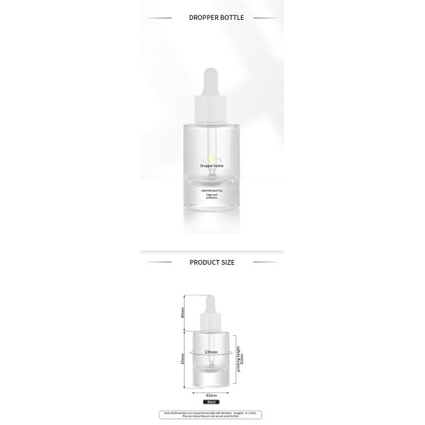 Обслуживание OEM / OEM прозрачная матовая бутылка-капельница для волос на 30 мл с жидким эфирным маслом