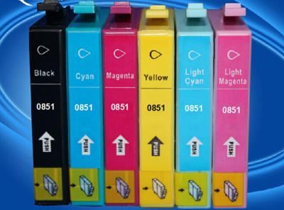100% Brand New for epson T0851 T0852 T0853 T0854 T0855 T0856 compatible ink cartridges for Stylus Photo 1390