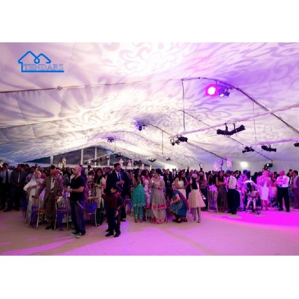 Reinforced Alloy Frame 5x8m Arcum Tent Fire-Retardant Canopy Wind-Resistant for Wedding Receptions