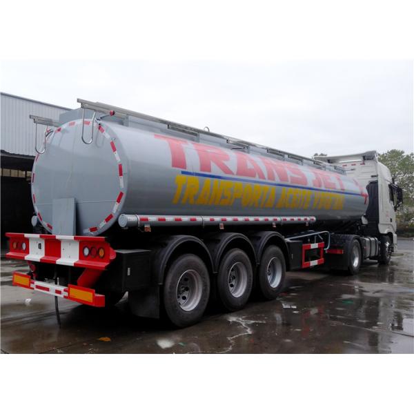 Stainless Steel 30 Tons Fuel Tank Trailer Tri-Axle 35000L 35M3 Fuel Oil Transport Tank Semi trailer