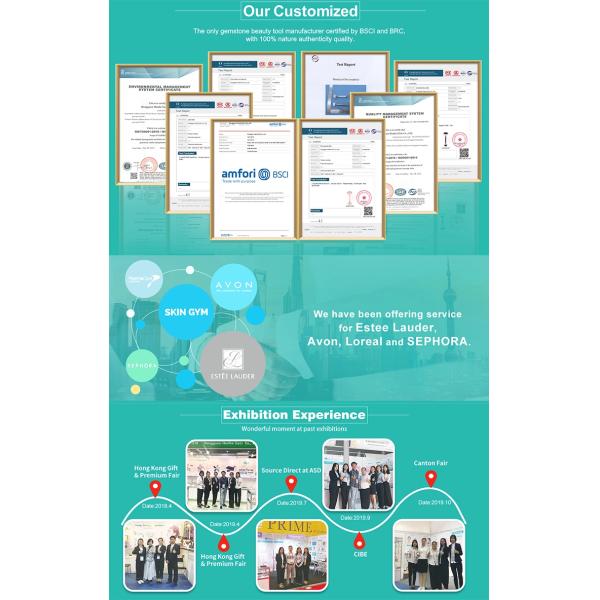 Камень Guasha кварца ролика стороны нефрита двойного обруча изготовленный на заказ