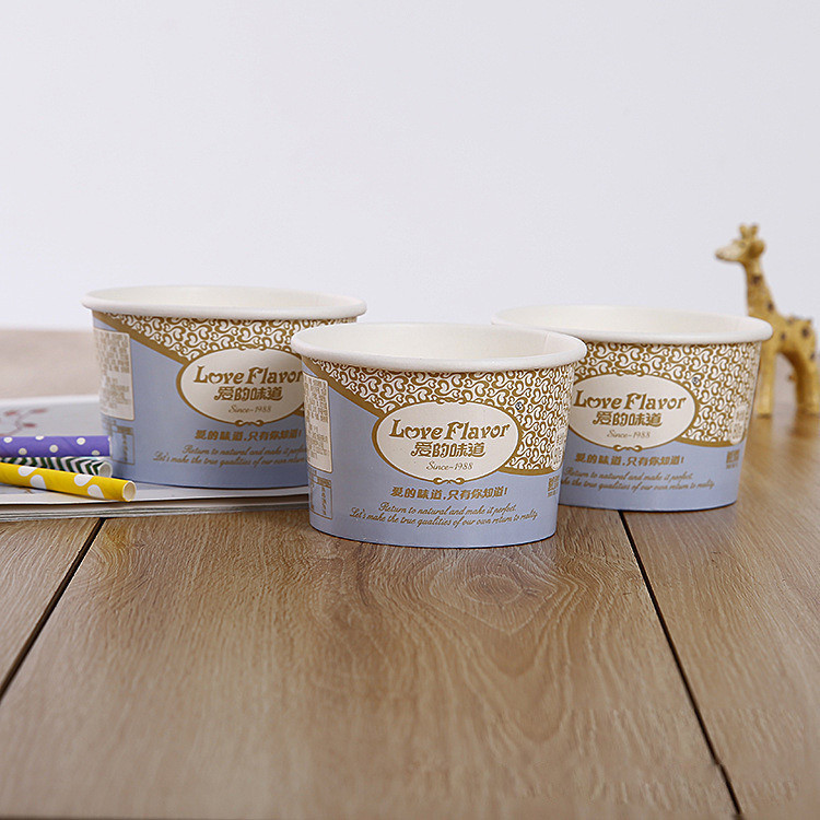 4.000kg Package Gross Weight Customized Flexo Printing Paper Bowl for Safe Ice Cream