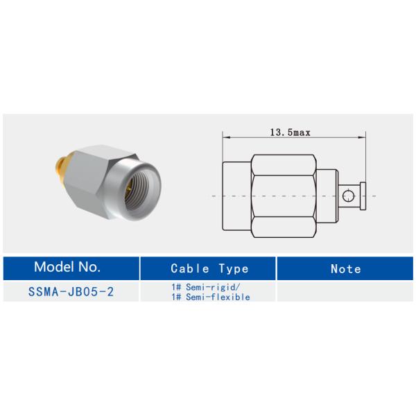 SSMA Male Nickel Plated RF Connector for 1#Semi-rigid/flexible Cable