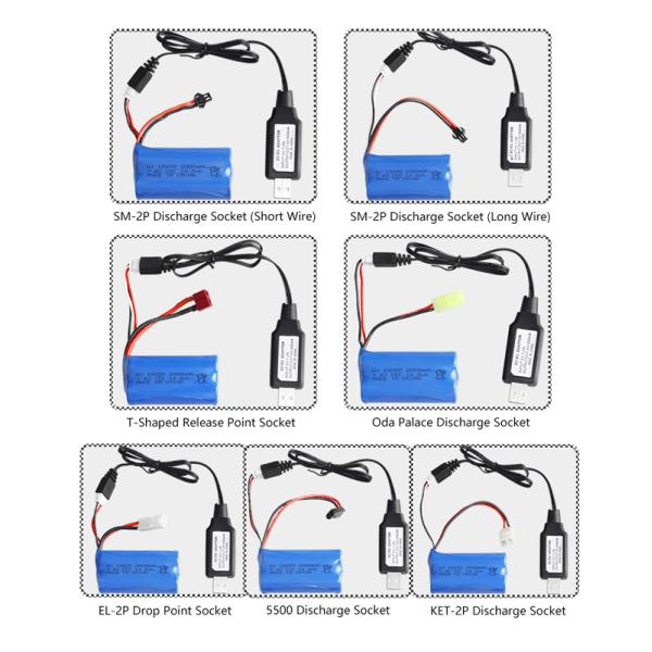 LiFePO4 Электрический скутер Солнечные системы Литийные RC батареи 7.4V 2000mAh