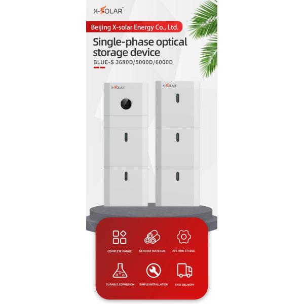 3.68-6kw Inversor monofásico para uso doméstico Red de energía solar híbrida Inversor solar AC DC de baja frecuencia con paquete de baterías