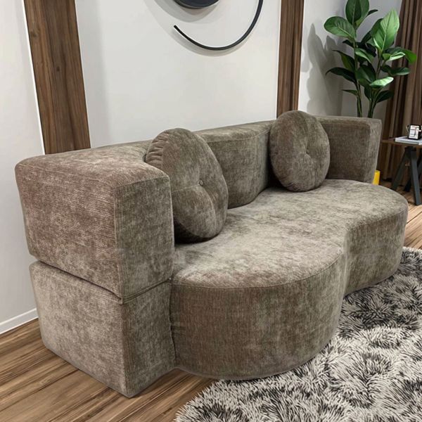 Modern Style Sectional Sofa Bed Folding Compressed Sofas for Villa Rectangular Reclining Leisure Couch Living Room Furniture