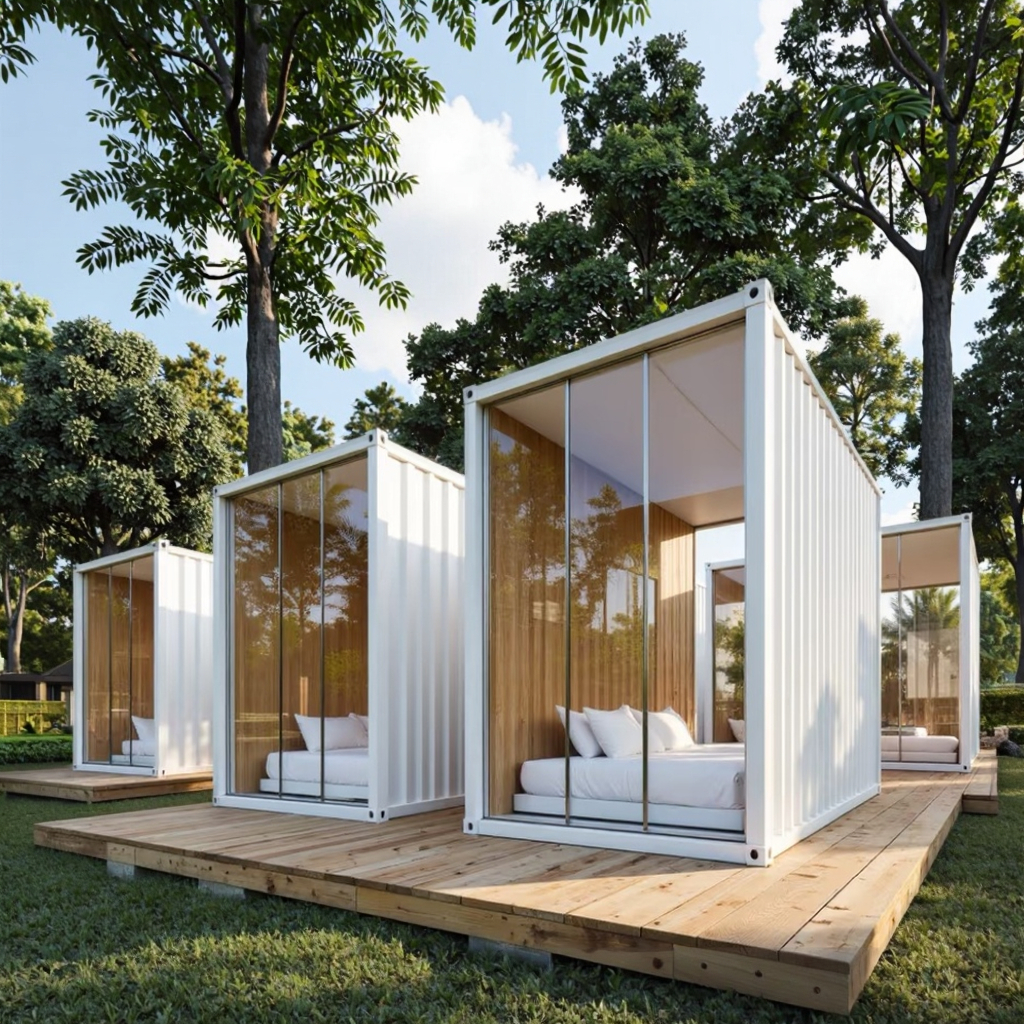 40ft Folding Container House with Sandwich Panel Material for Office Hotel Outdoor Warehouse Toilet Use