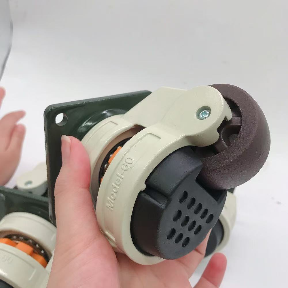 GD60F Heavy Duty Leveling Caster Wheel with 500kg Capacity, Aluminum Alloy Housing, and Dacromet Coating