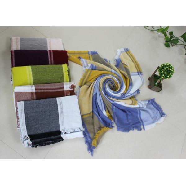 250g 140*140cm100%Acrylic woven jacquard plaid mixed color poncho Hot sale high quality factory keep warm fashion scarf