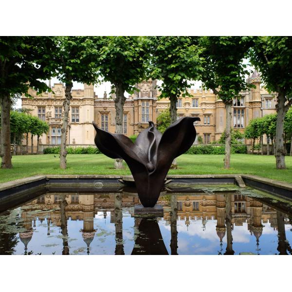 Custom Decorative Large Garden Metal Bronze Landscape Sculpture Flower