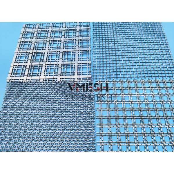Architectural Stainless Steel Crimped Mesh Decorative Woven Wire Metal Mesh Panel