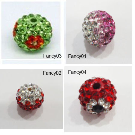 Crystal Jewelry Accessories Shamballa Rhinestone Crystal Pave Ball Beads For Decoration
