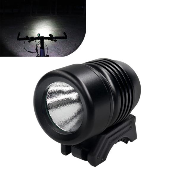 Round Black 2100 Lumen Front Bike Light Long Range Portable