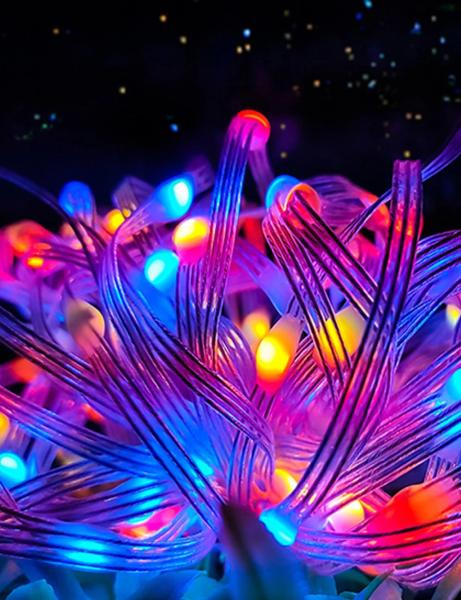 10m LEDs Outdoor Leather Thread String Lights Waterproof Wire Fairy Garland Lamp