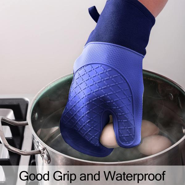 Silicone Heat Resistant Oven Mitts And Pot Holders Sets BBQ Baking Gloves Silicone Kitchen Household Utensil Tools