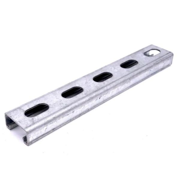 Ventilated  Perforated C Channel Aluminum Solid Strut Channel Slotted