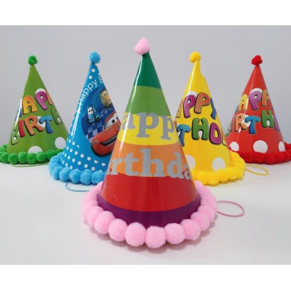 Customized End Hairball Paper Birthday Hat for Baby One Year Old Adult Party Pointy Hat