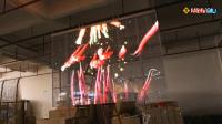 SMD1921 verre Mesh Led Video Wall Display P7.81 extérieur