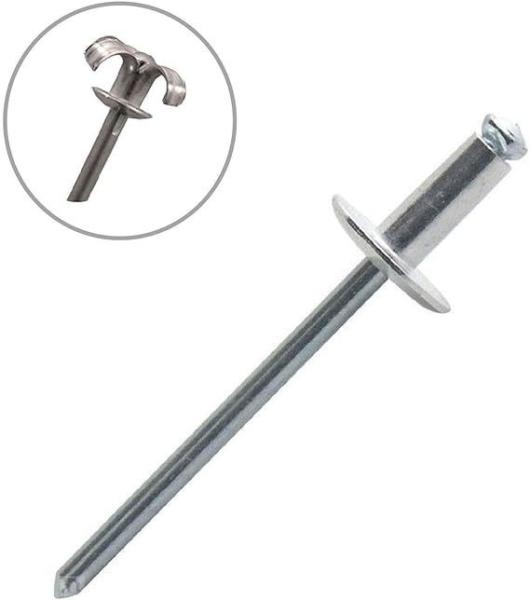 Cabeça de cúpula de flange grande de alumínio de aço inoxidável Rivet pop cego para teste de confiabilidade
