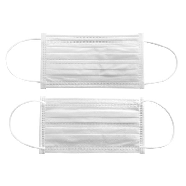 Hubei Haixin Non Woven Double Nasal Stripe Masks 3Ply White Face Mask Customized Logo Surgical Disposable Facemask Wholesale