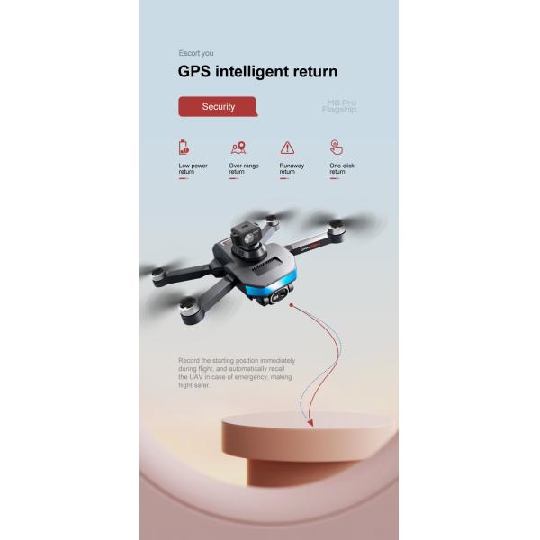 Compacto Fotografia Aérea UAV 200M Drone dobrável de controle remoto