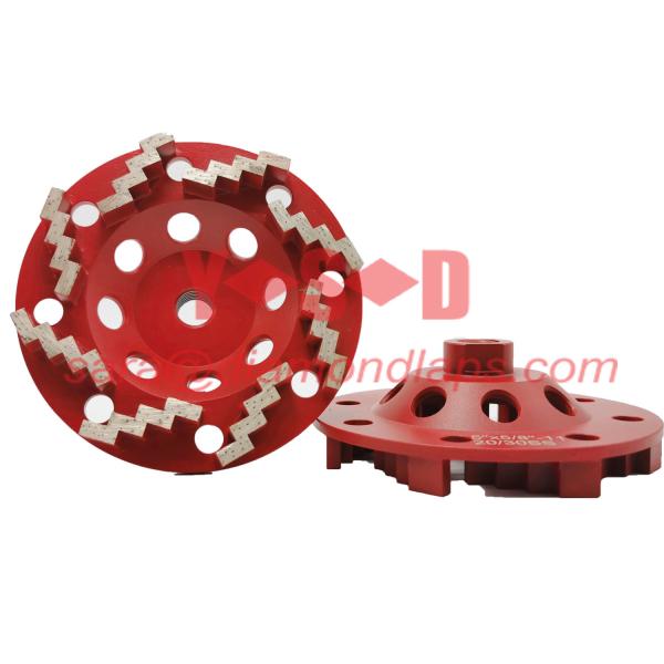 8-10mm Diamond Turbo Cup Wheel , 7 Concrete Grinding Cup Wheel