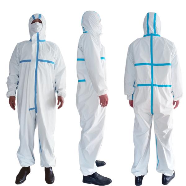 Custom Made Disposable Body Suit , Breathable Disposable Coveralls