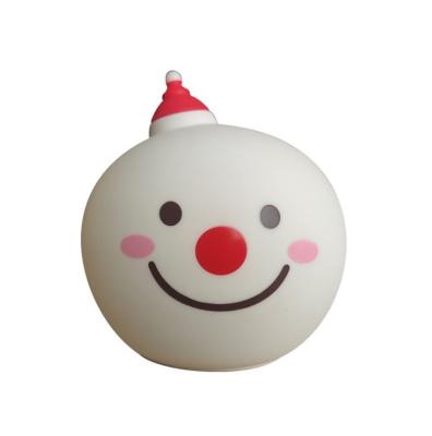 Snowman Silicone Night Lights 20000H Usb Powered Led Touch Desk Lamp 1200mAh
