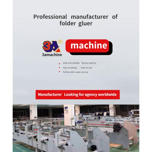 Video outgoing-inspection Provided Mini Box Folder Gluer Machine for Small Box Folding