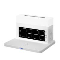 15W charge rapide 4 dans 1 radio de lumière d'humeur de lampe chargeant le chargeur 4In1 sans fil du réveil
