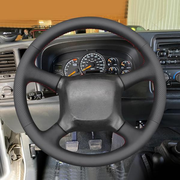 Hand sewing PU leather Steering Wheel Cover For Chevrolet Silverado 1500 1999-2002