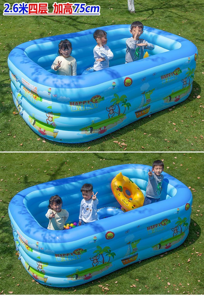 Inflatable Swimming Pool for Children Home Outdoor Use Extra-Large Family Pool Colorful Durable Thick PVC Constant Temperature
