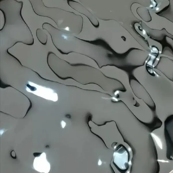 304 Stainless Steel Water Ripple Sheet with 0.5mm Thickness and Polished Surface for Wall Panels