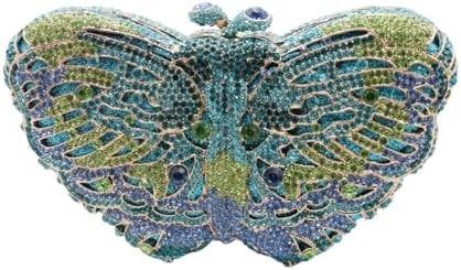 UMREN WOMEN’S ELEGANT BUTTERFLY RHINESTONE EVENING BAGS LUXURY CRYSTAL CLUTCH WEDDING PARTY COCKTAIL HANDBAG PURSE
