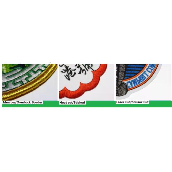 Polyester Garment Ironable Patches Labels Letterman Jacket Custom Shape
