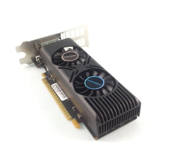 Carte graphique de jeu à double ventilateur pour ordinateur de bureau, Geforce GTX 1050 Ti bas profilé 4GB DDR5 128BIT