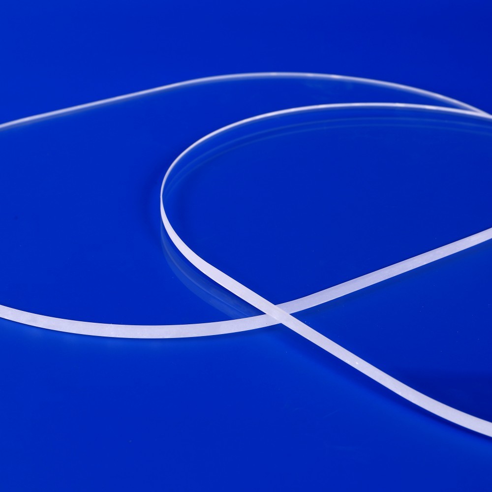 Customized Heat Resistance Polished Transparent Fused Quartz Plate Long Strip Shape Thin Glass