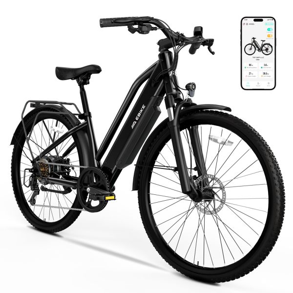TST C624 26'' Frame 5 Modes 7 Speed 32-37km/h Electric City Bike High Speed Brushless Pedal-Assist Digital Charging 36V Lithium