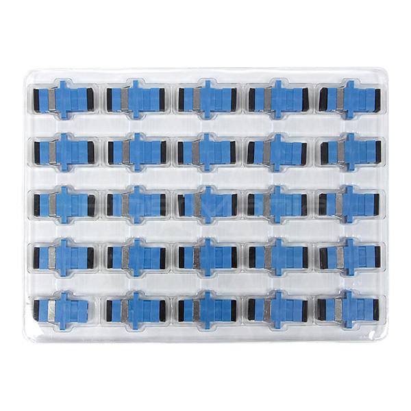 Simplex Plastic Fiber Optic Adapters SC To SC Fiber Coupler Blue