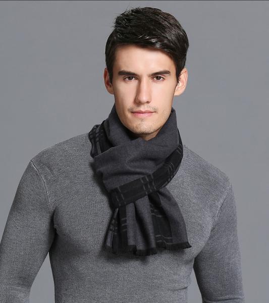 silk and viscose blended scarf 2019 High Quality Viscose Scarf Pashmina Shawl Scarf Factory  Mens Winter Scarf