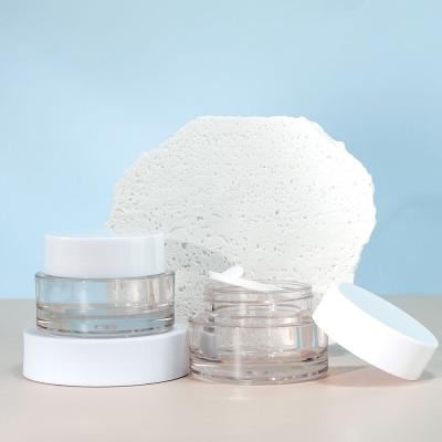 Transparent 50G Acrylic Double Wall Jar for Cosmetic Cream PETG Base Material