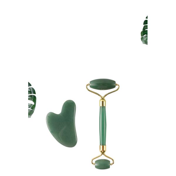 Blood Circulation Neck Forehead Jade Massage Roller