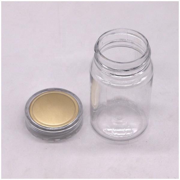 70ml PET Small Transparent Bottle Plastic Medicine Container with PS Cover OEM Service