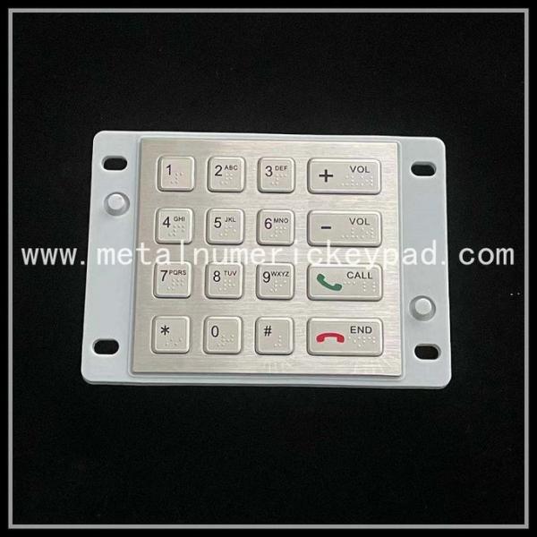 USB IP67 Stainless Steel Keyboard For Blind Spot Information Kiosk