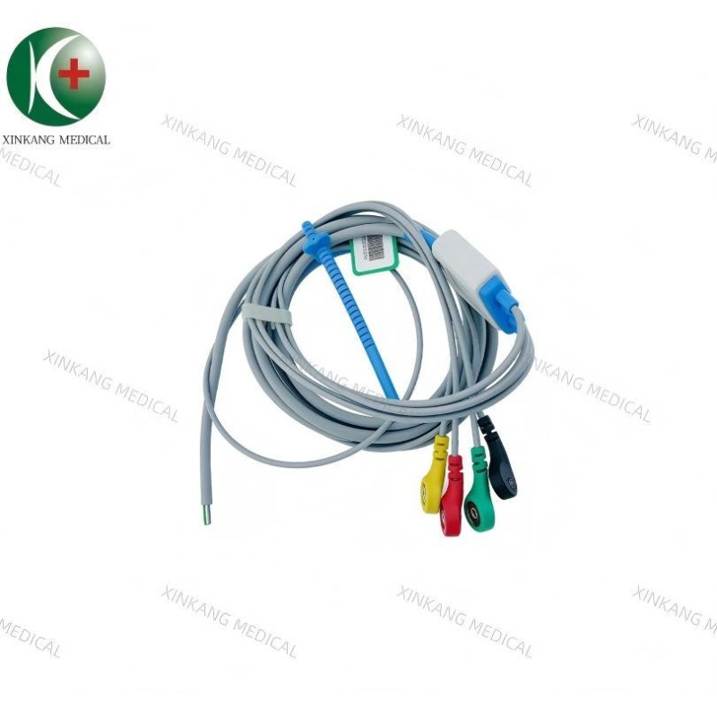 Half  ECG Cable 4 Leads Snap Type IEC