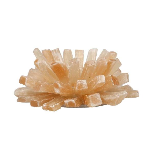 Collectible Yellow Fluorite Candle Holder for Home Decoration Natural Stone