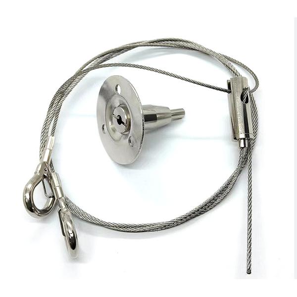 Spot Wholesale steel lock suspension kits single clip wire rope hanging lamp cable gripper