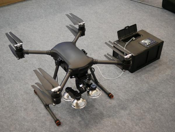 Tethered Drone Platform with   Tethered Power Supply and an Integrated Ground Power Box Continuously Flight 3Kg Payload