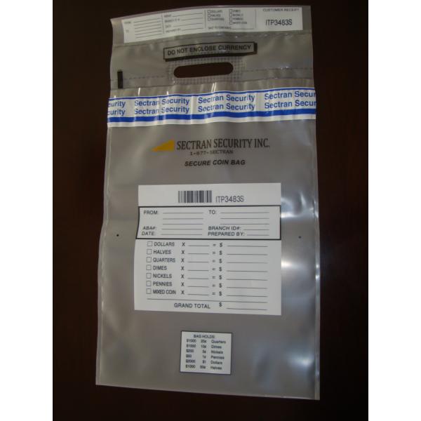 Подгонянная безопасность трамбовки наличных денег очевидная кладут в мешки/сумки банковского взноса